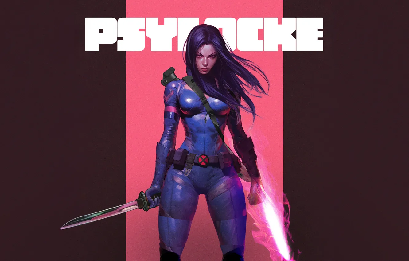 Фото обои precision, ninja, mutant, psylocke