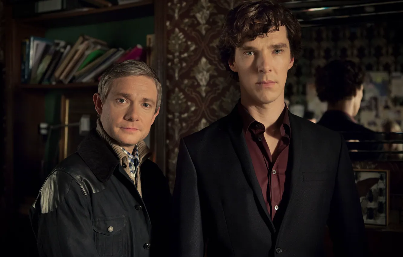 Фото обои Шерлок Холмс, Sherlock, Sherlock BBC, Sherlock Holmes, Джон Ватсон, Sherlock (сериал)