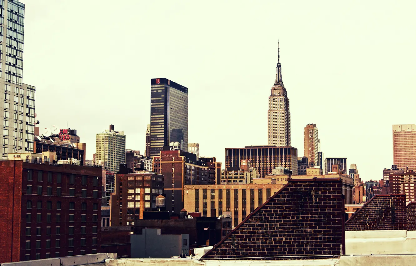 Фото обои USA, New York, Manhattan, NYC, New York City, skyscraper, Empire State Building, buildings