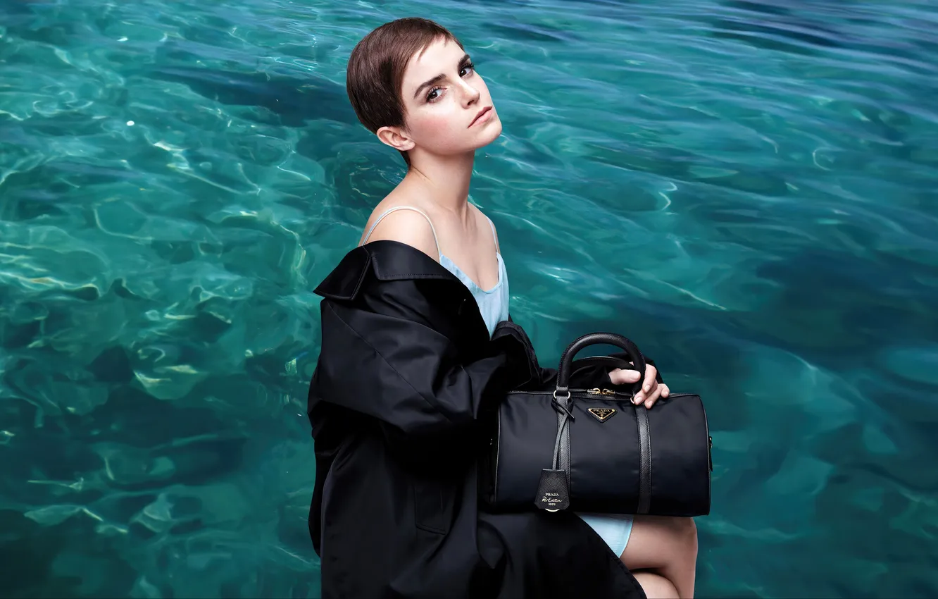 Фото обои поза, стиль, актриса, Эмма Уотсон, Emma Watson, мода, милая девушка, короткая стрижка
