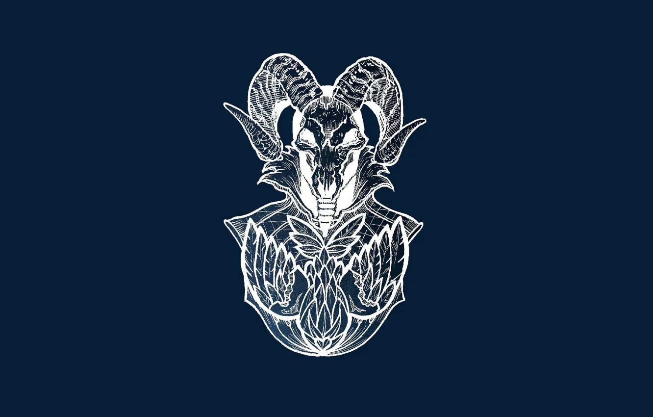 Фото обои череп, мистика, рога, skull, horns, сатана, Satan, mysticism