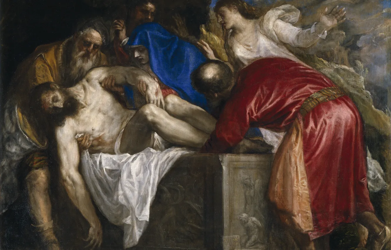 Фото обои Titian Vecellio, 1559, Положение во гроб