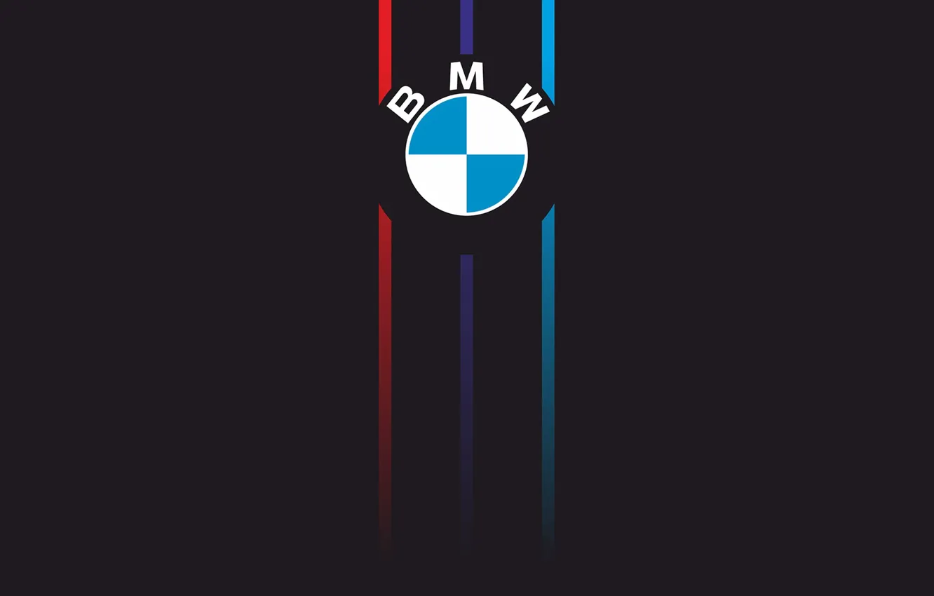 Фото обои обои, bmw, минимализм, логотип, logo, темные, m-series