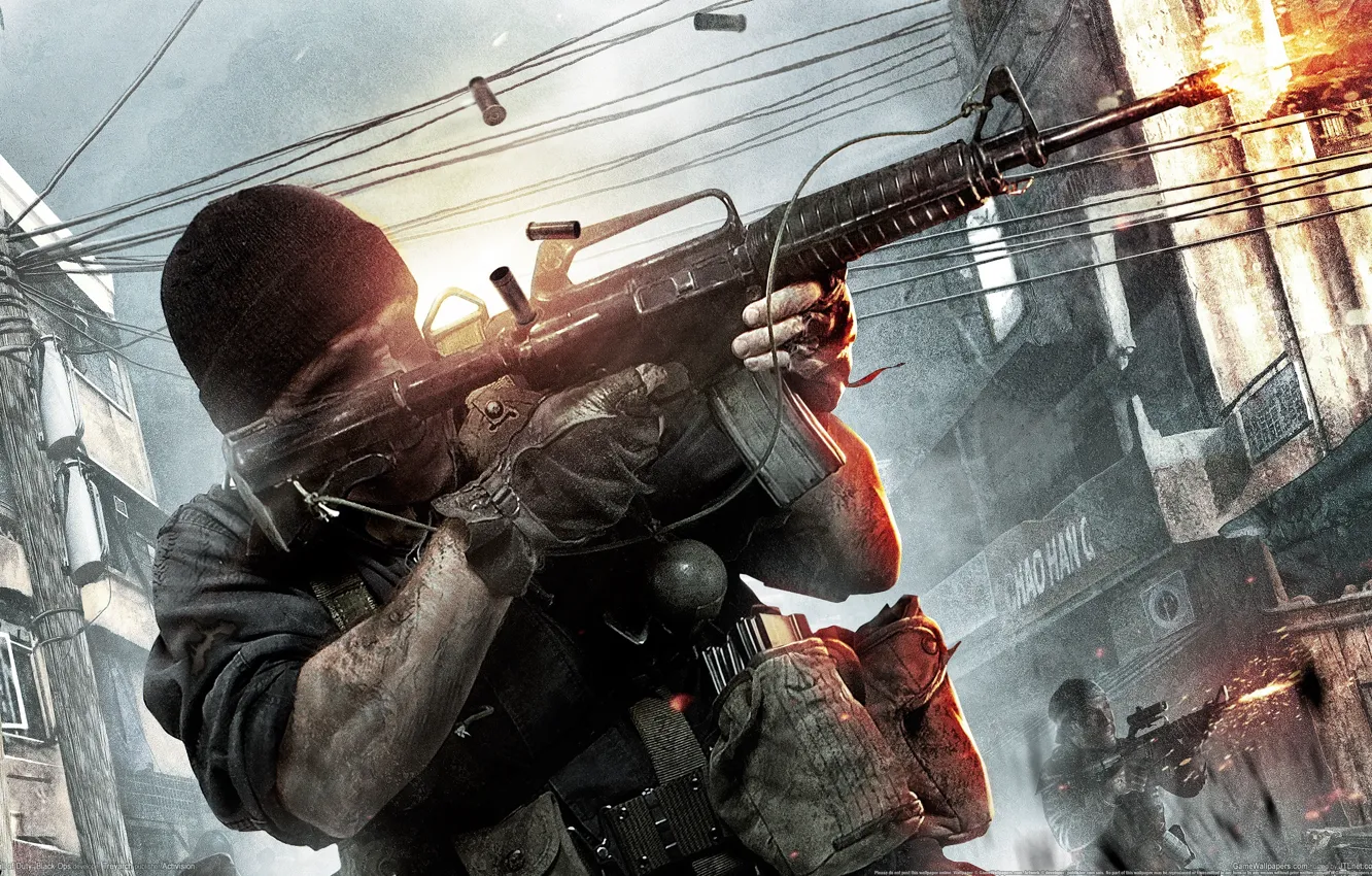 Фото обои Call of Duty, Black Ops, M16