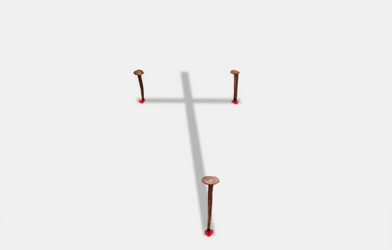 Фото обои фон, крест, гвозди