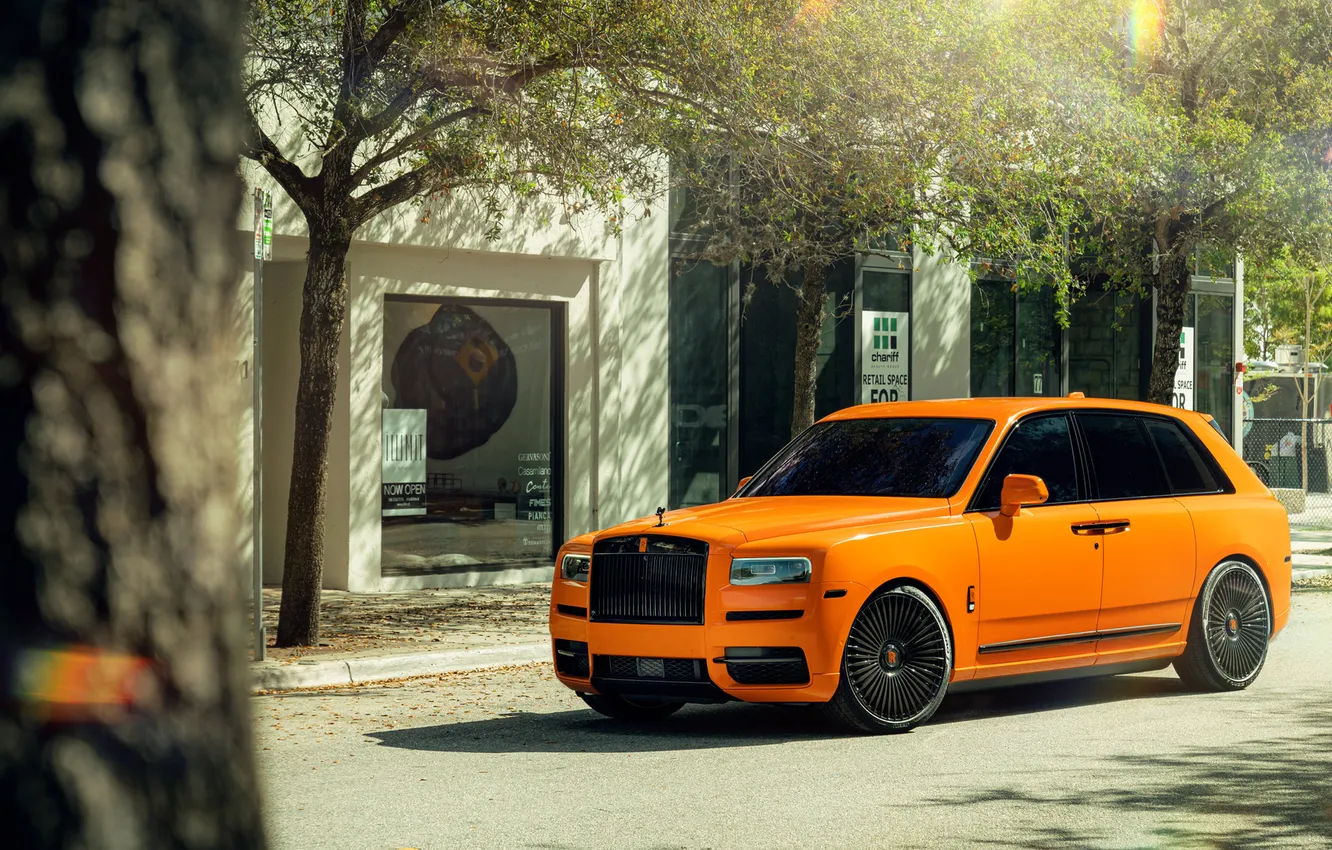 Фото обои Orange, rolse royce
