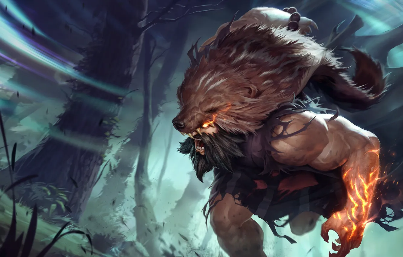 Фото обои фэнтези, League of Legends, Riot Games, Esben Lash Rasmussen, Udyr, SixMoreVodka