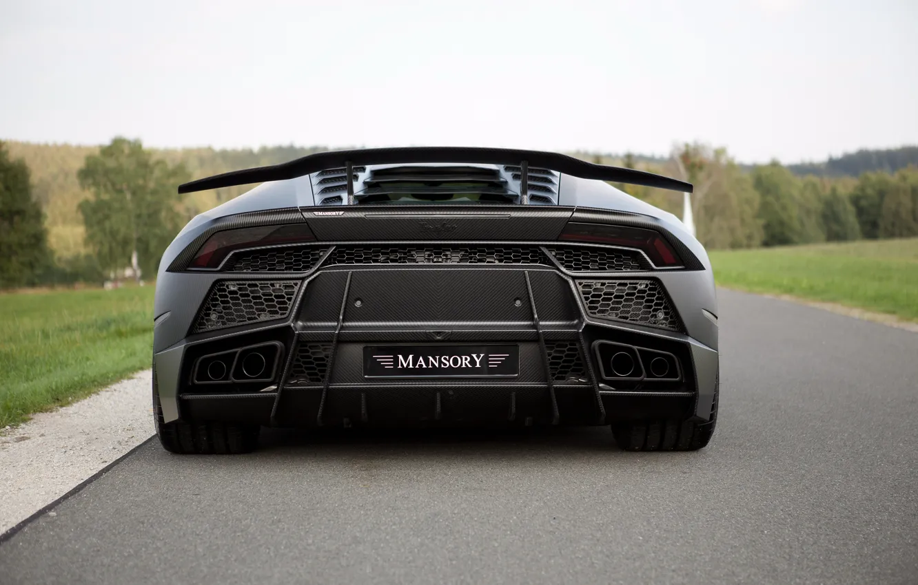 Фото обои Lamborghini, суперкар, вид сзади, Mansory, Huracan, 2016, Torofeo, 1250 л.с.