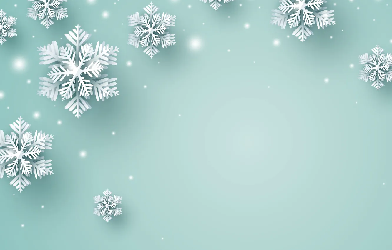 Фото обои зима, фон, голубой, узор, Снежинки, christmas, background, Новогодний