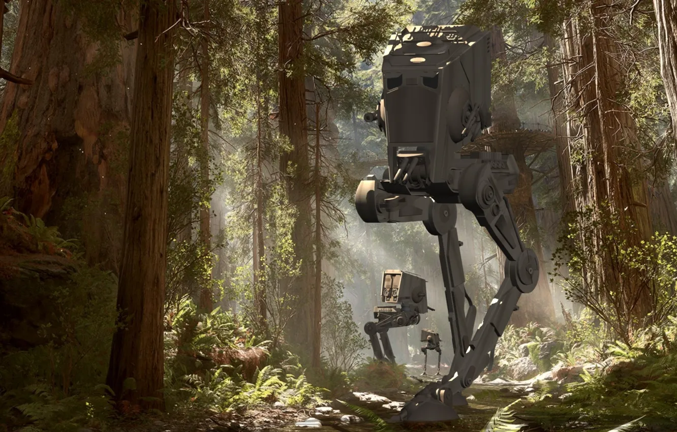 Фото обои Star Wars, звездные войны, патруль, AT ACT Walker