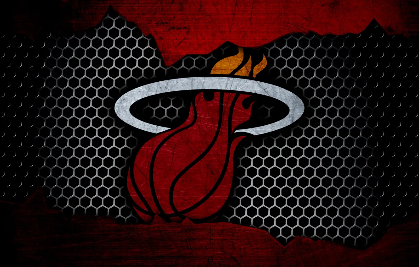 Фото обои wallpaper, sport, logo, basketball, NBA, Miami Heat
