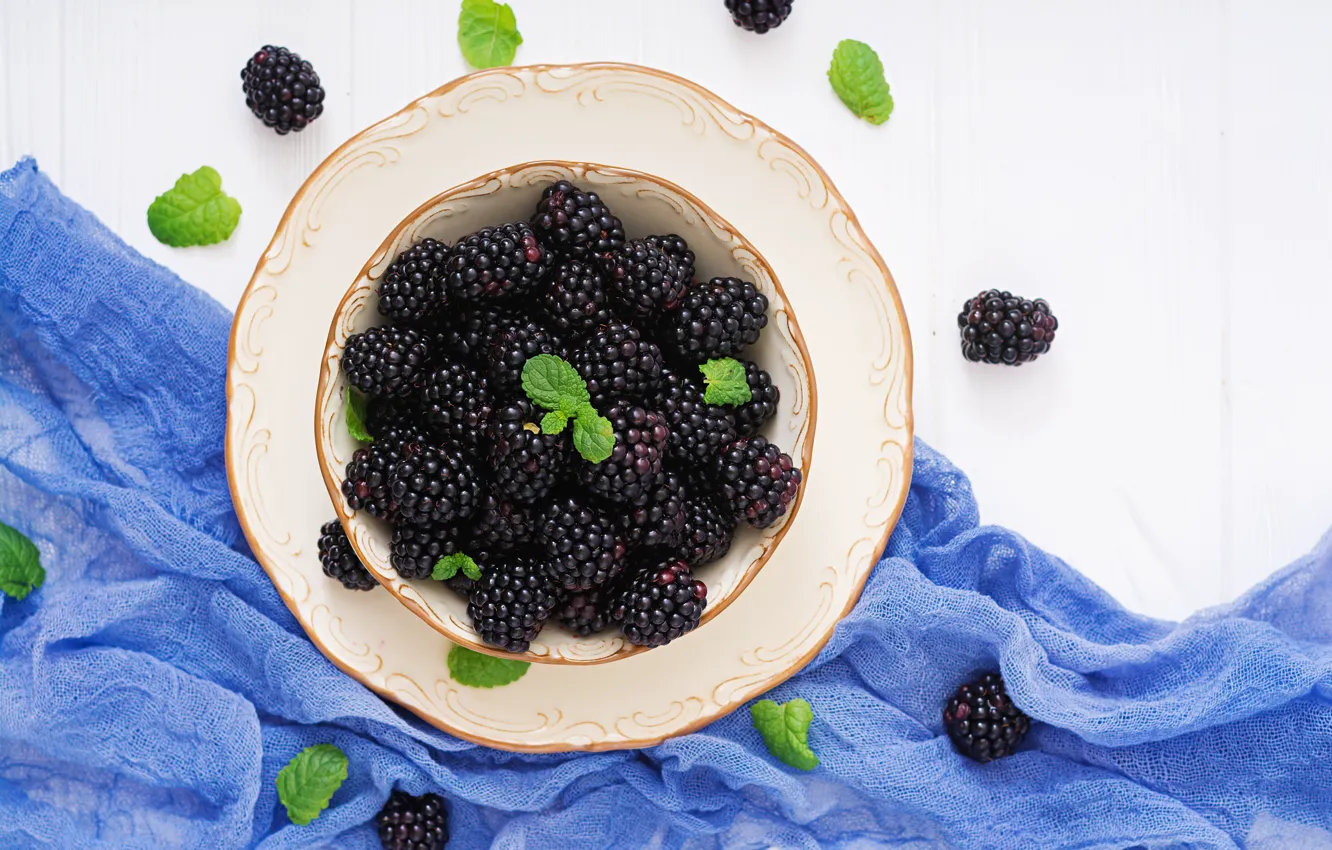 Фото обои ягоды, fresh, ежевика, blackberry, berries