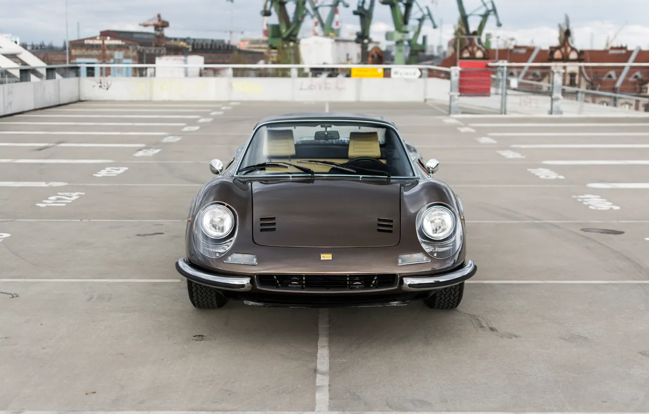 Фото обои Ferrari, front, 1973, Dino, Ferrari Dino 246 GTS