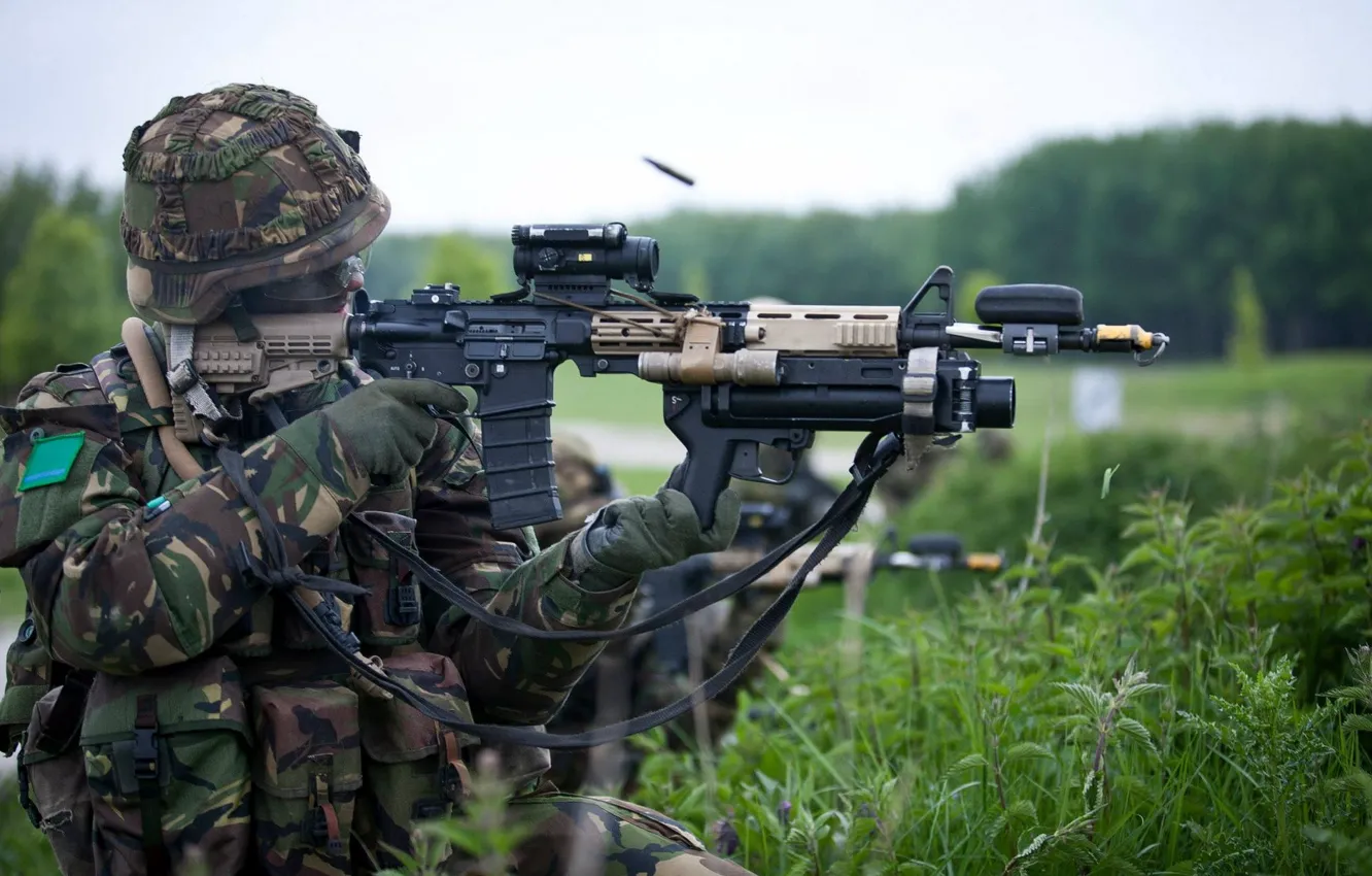 Фото обои оружие, солдат, стрельба, Royal Netherlands Army