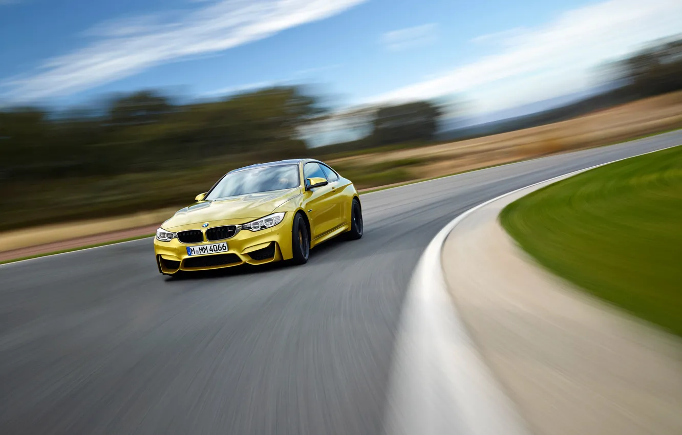 Фото обои BMW, Car, Coupe, Yellow, Supercar