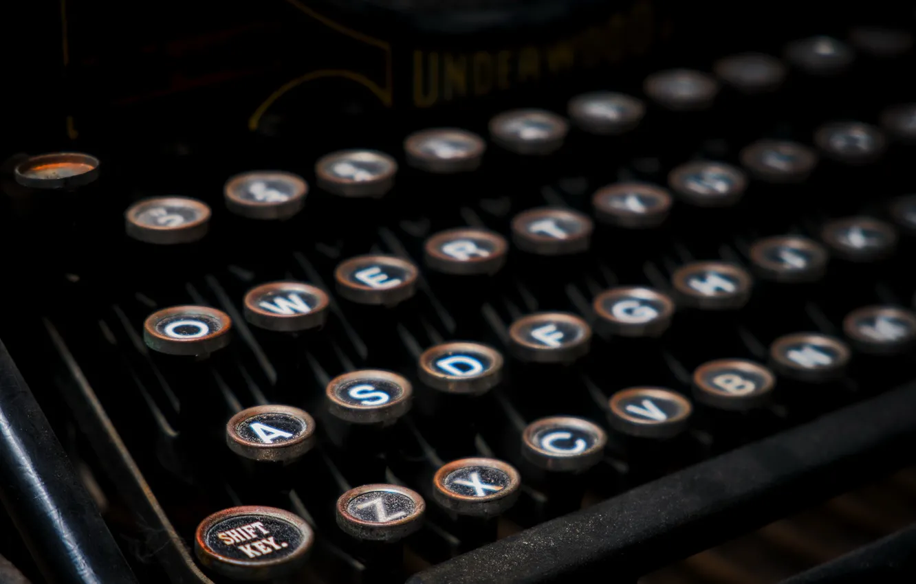 Фото обои фон, кнопки, пишущая машинка