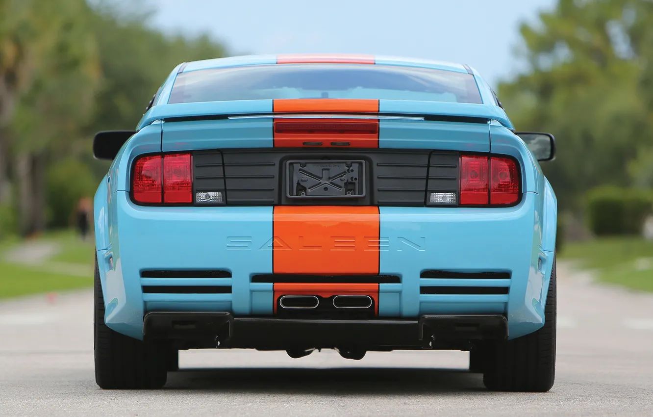 Фото обои Mustang, Ford, Saleen, вид сзади, Coupe, 2007, Extreme, S281