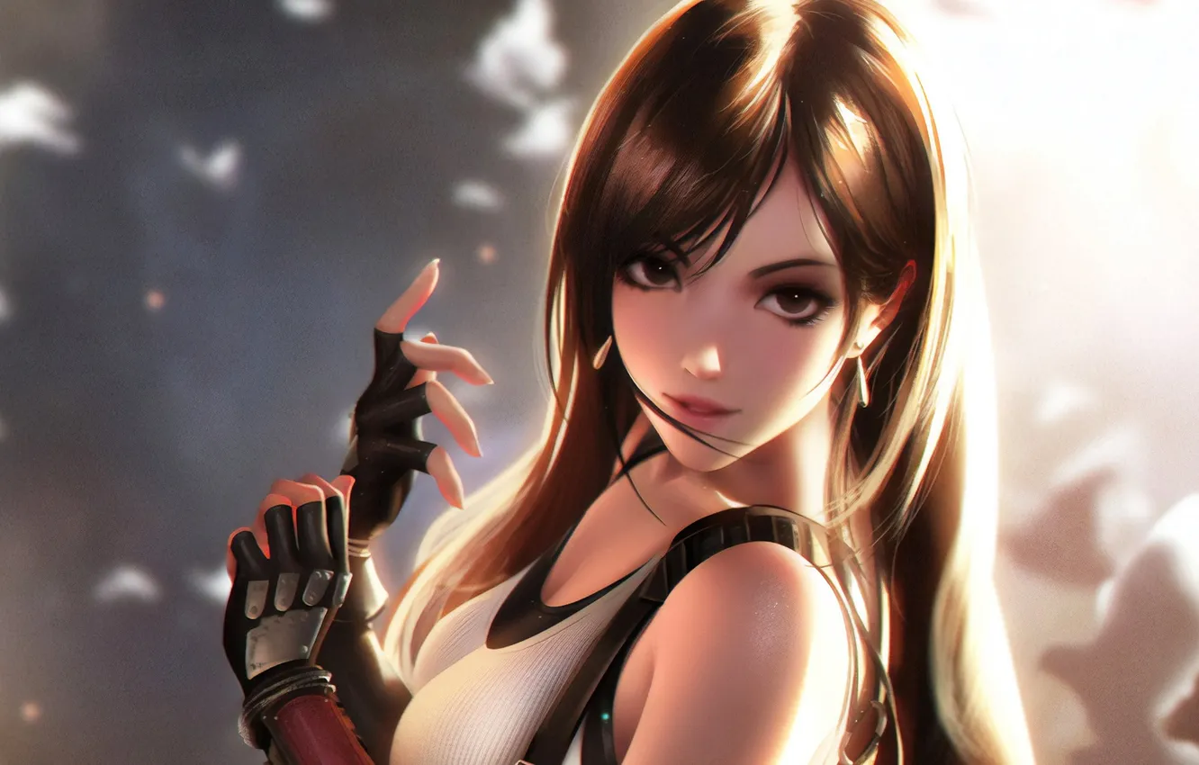 Фото обои breast, sexy girl, tifa lockhart, final fantasy 7