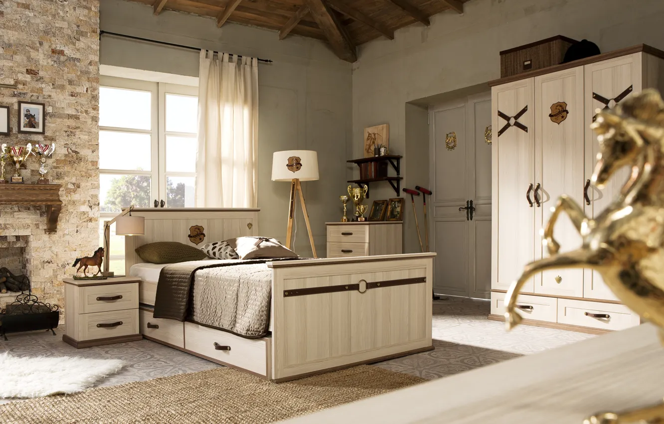 Фото обои design, style, interior, students room