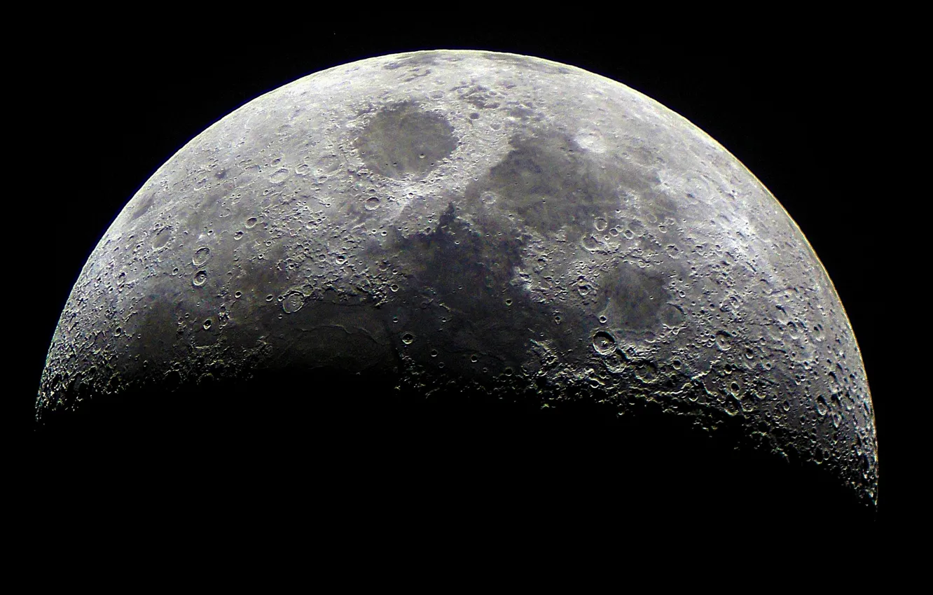 Фото обои поверхность, луна, спутник, Moon
