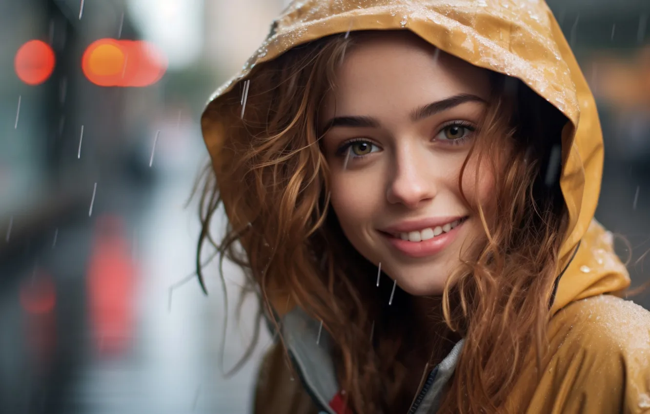 Фото обои взгляд, девушка, лицо, портрет, ИИ-арт, НЕЙРОСЕТЬ