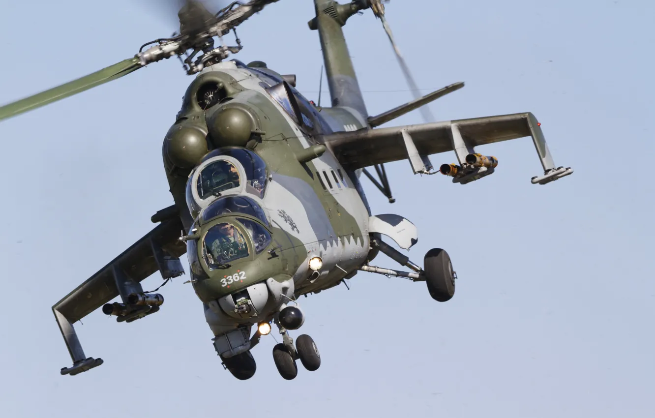 Фото обои Ми-24, Czech, Hind, ВВС Чехии, Mil Mi-35
