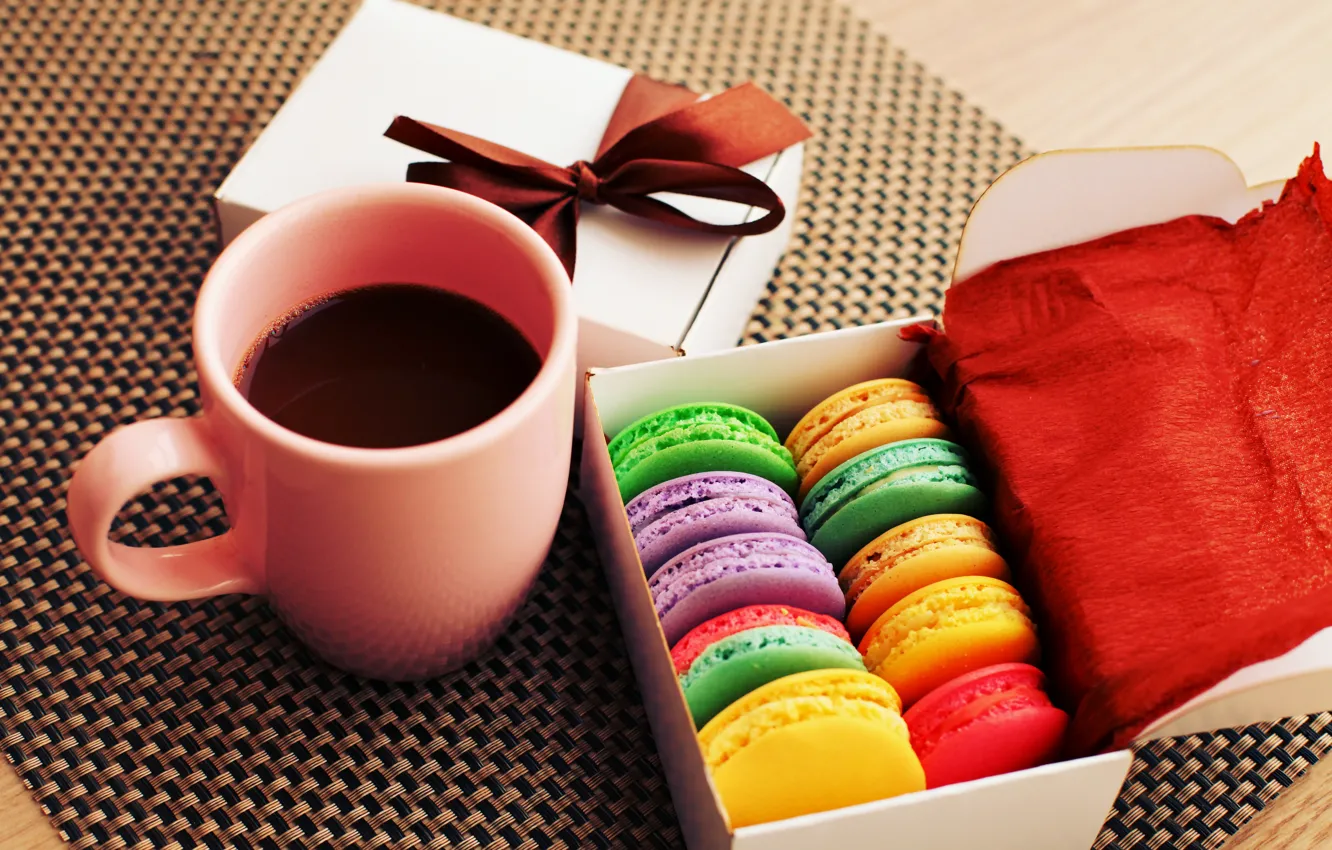Фото обои colorful, печенье, десерт, cup, sweet, coffee, dessert, cookies