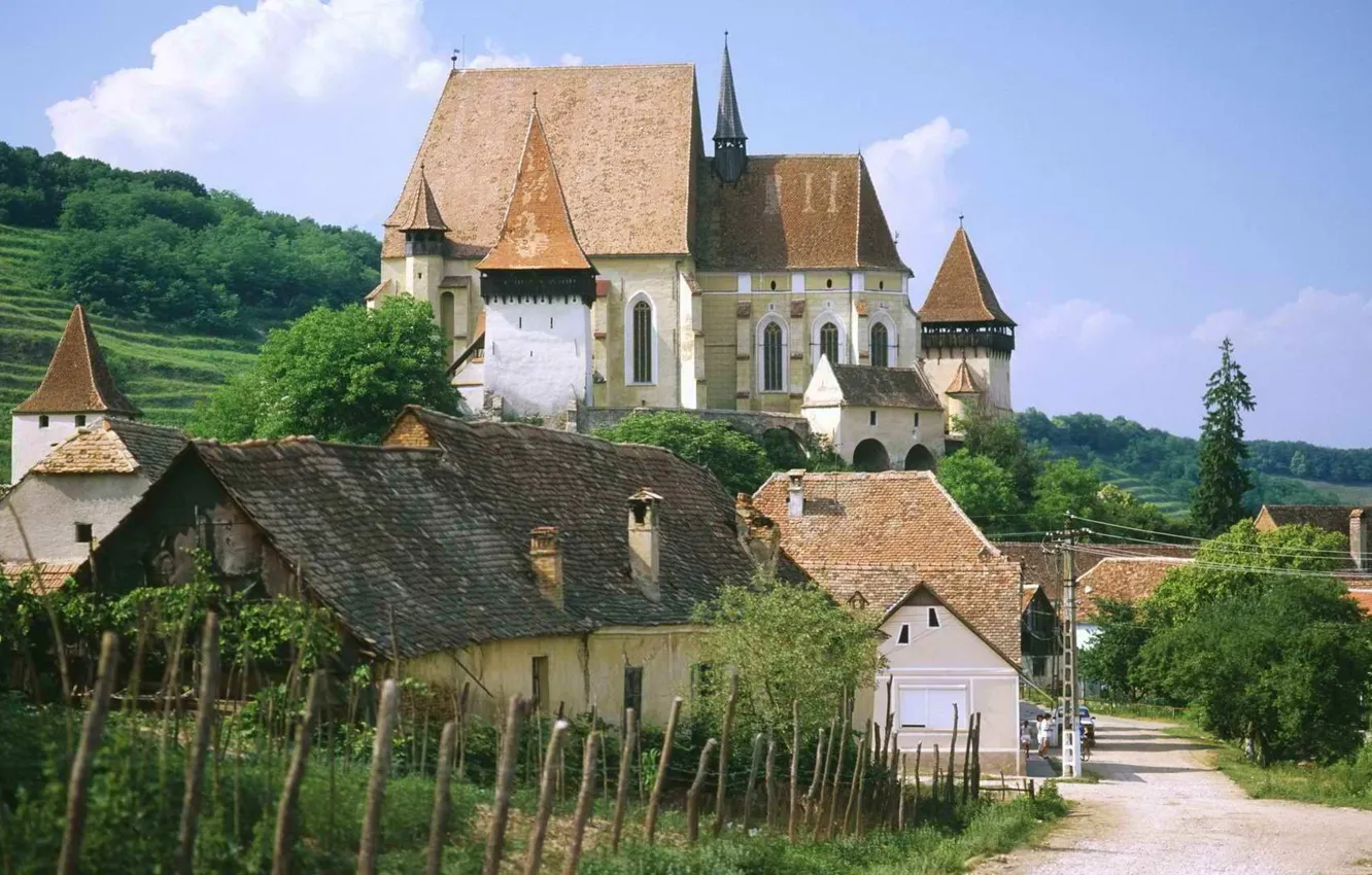 Фото обои город, Romania, Румыния, Saxon Fortified Church of Biertan, Near Sighisoara, Transylvania
