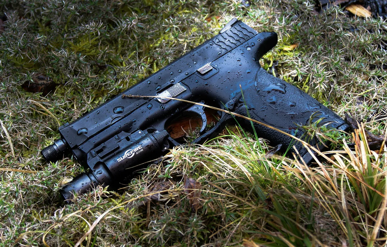 Фото обои пистолет, оружие, Smith &amp; Wesson, M&amp;P9