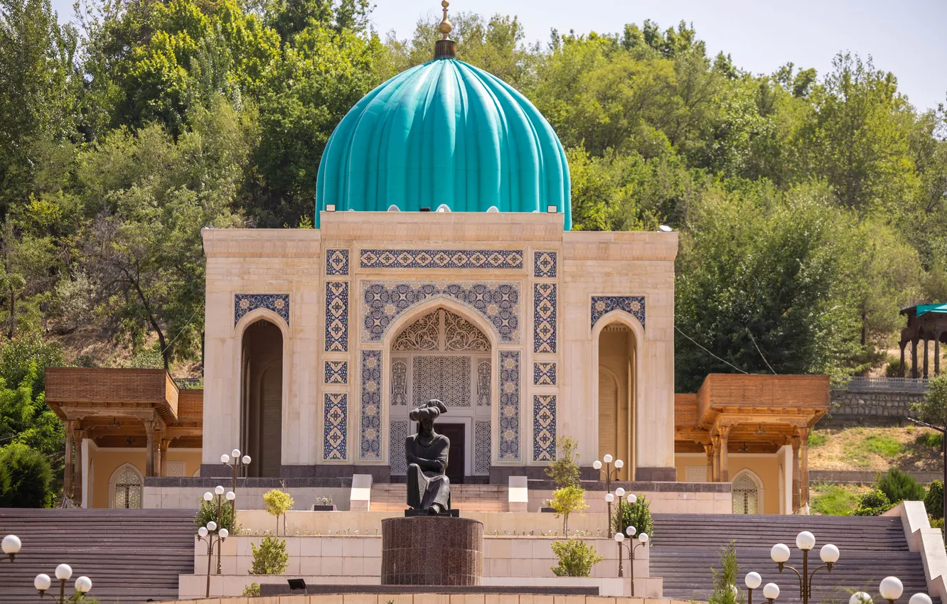 Фото обои Park, Statue, Museum, Andijan, Babur, Baburids, Mughals, Andijan HD
