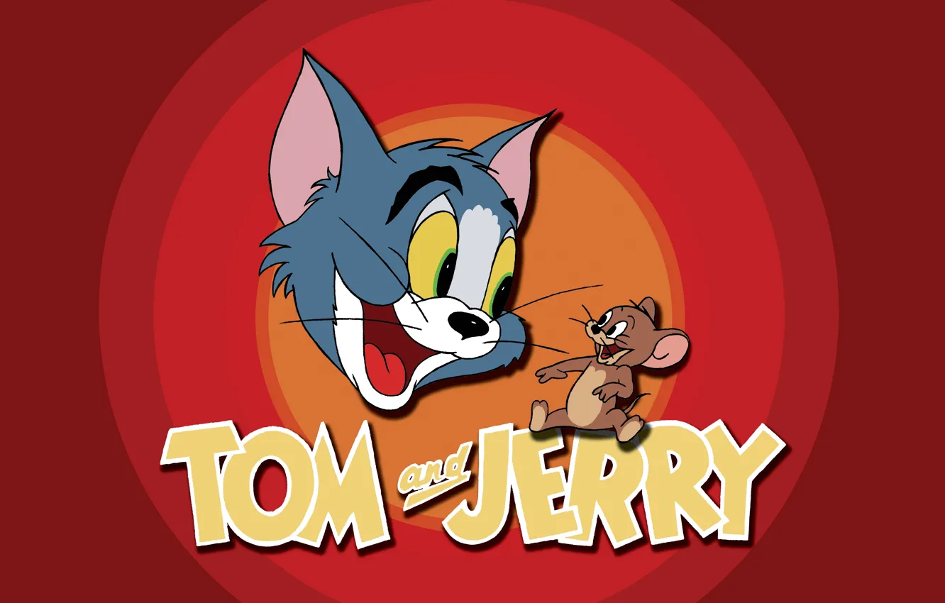Фото обои кот, мультфильм, мышь, заставка, Том и Джерри, Tom and Jerry