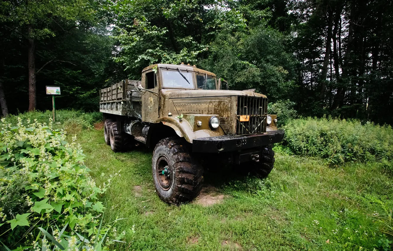 Фото обои СССР, военная техника, Лаптёжник, Людоед, краз 255, Советский грузовик, KRAZ, краз 255 Б1