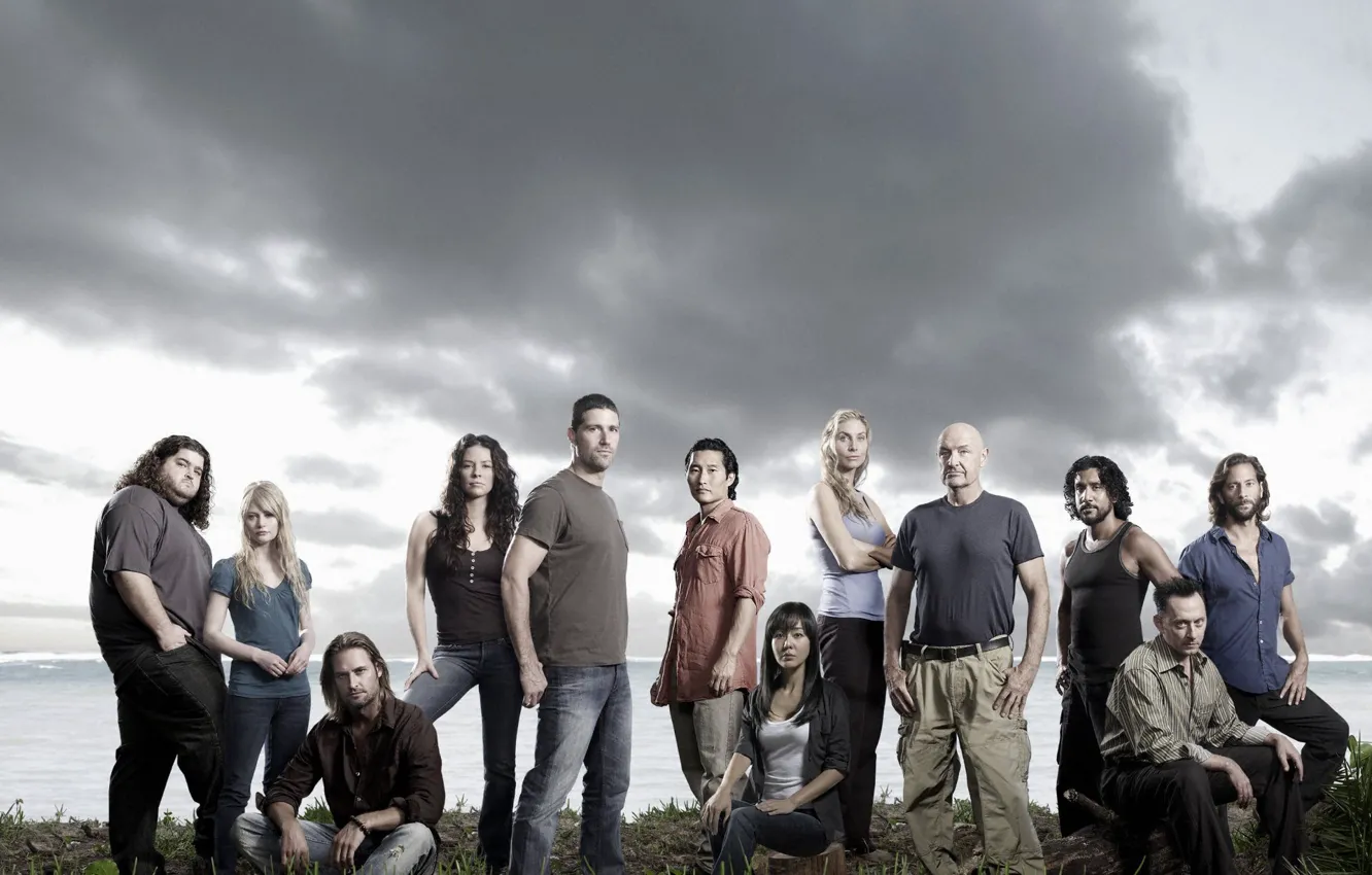 Фото обои Lost, Emilie de Ravin, Evangeline Lilly, Остаться в живых, Jorge Garcia, Terry O'Quinn, Josh Holloway, …