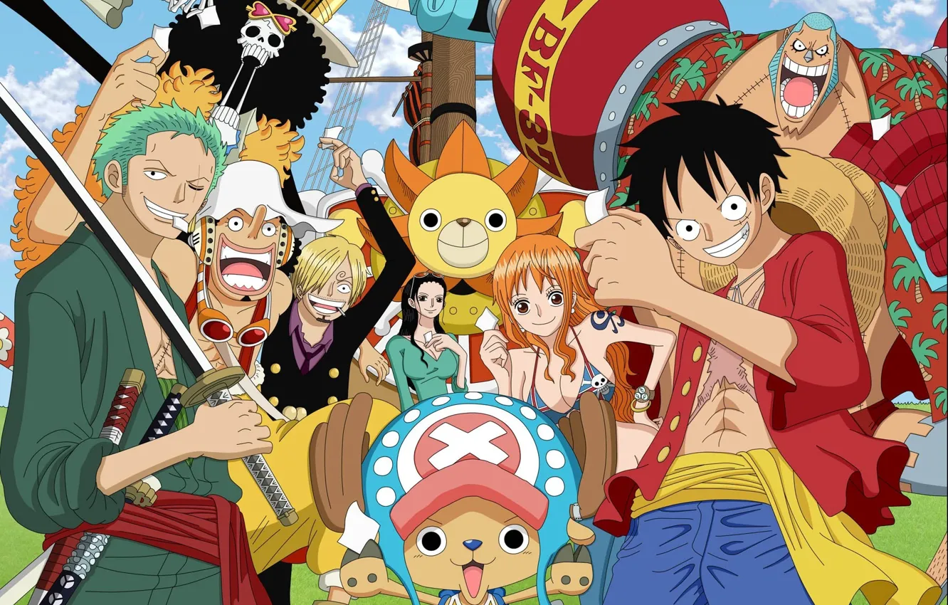 Фото обои game, Chopper, One Piece, anime, katana, Robin, asian, shooter