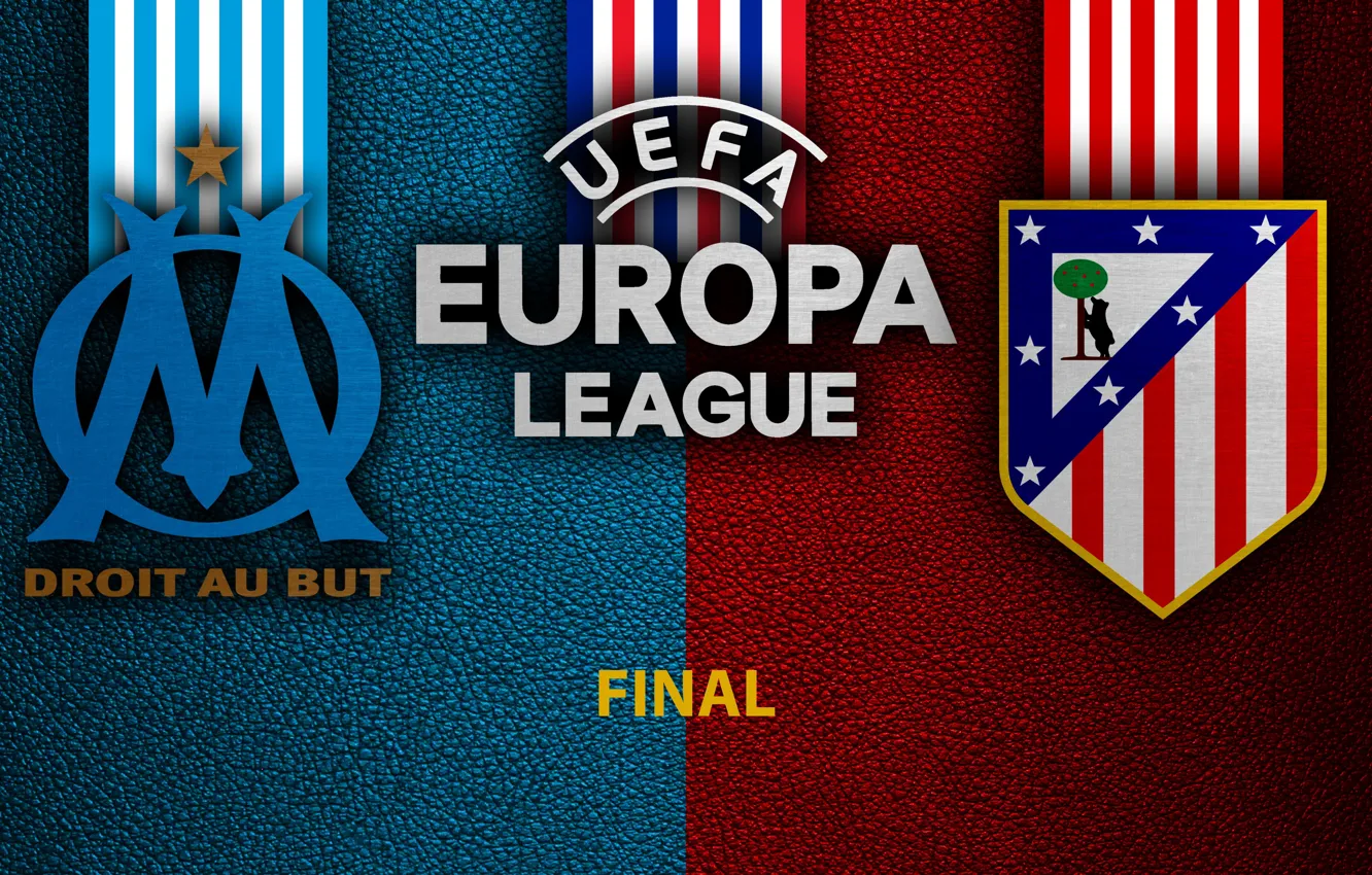 Фото обои wallpaper, sport, logo, football, Final, UEFA Europa League, Olympique Marseille vs Atletico Madrid