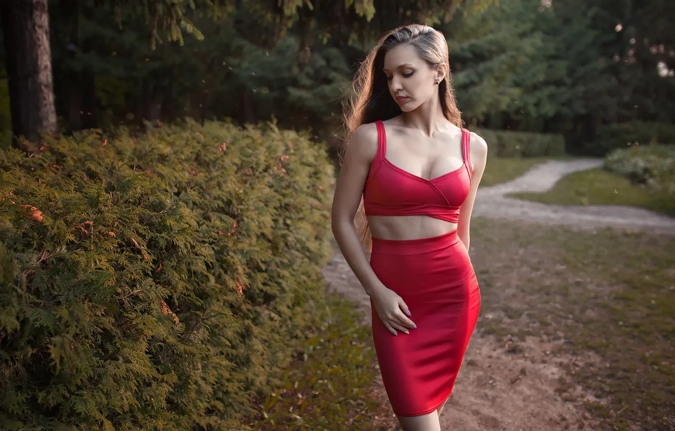Фото обои девушка, милая, модель, Обои, шатенка, красивая, Юбка, Sexy