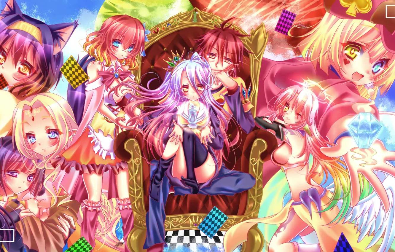 Фото обои аниме, арт, No Game No Life, Нет игры нет жизни