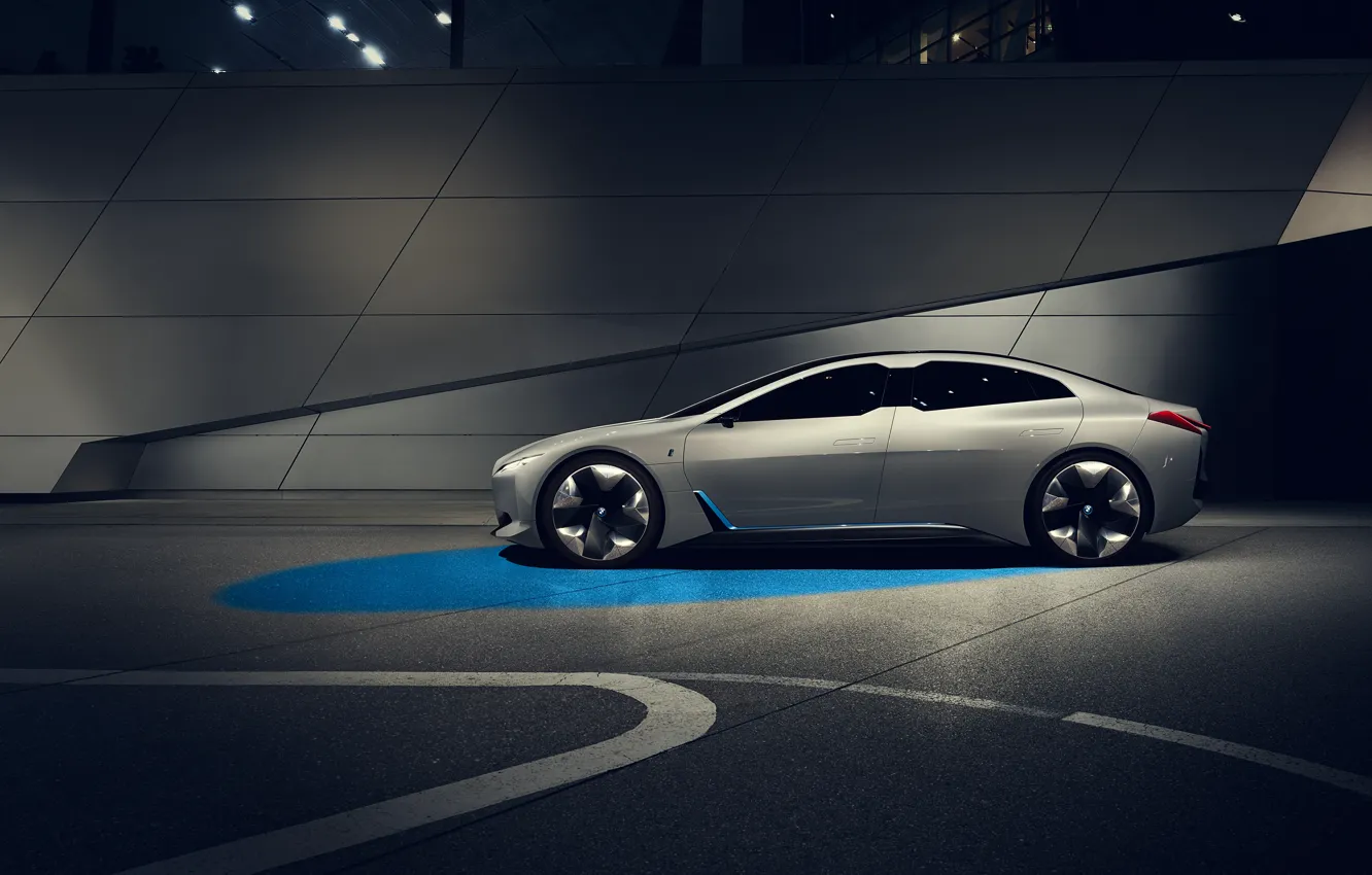Фото обои Concept, BMW, Концепт, Седан, Немецкий, Сбоку, Электромобиль, 2021