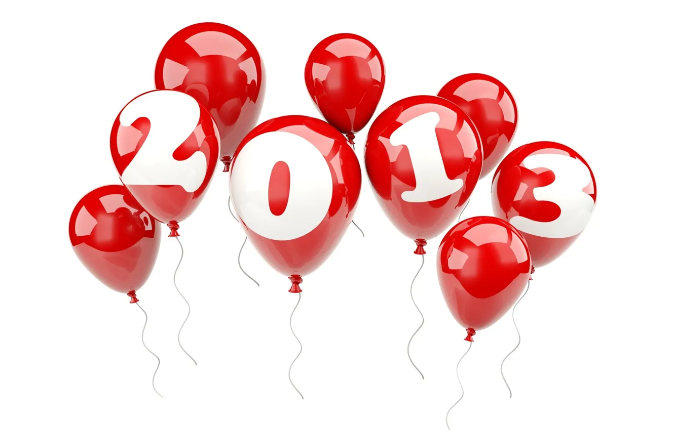 Фото обои шарики, Новый Год, красные, 2013, праздиник