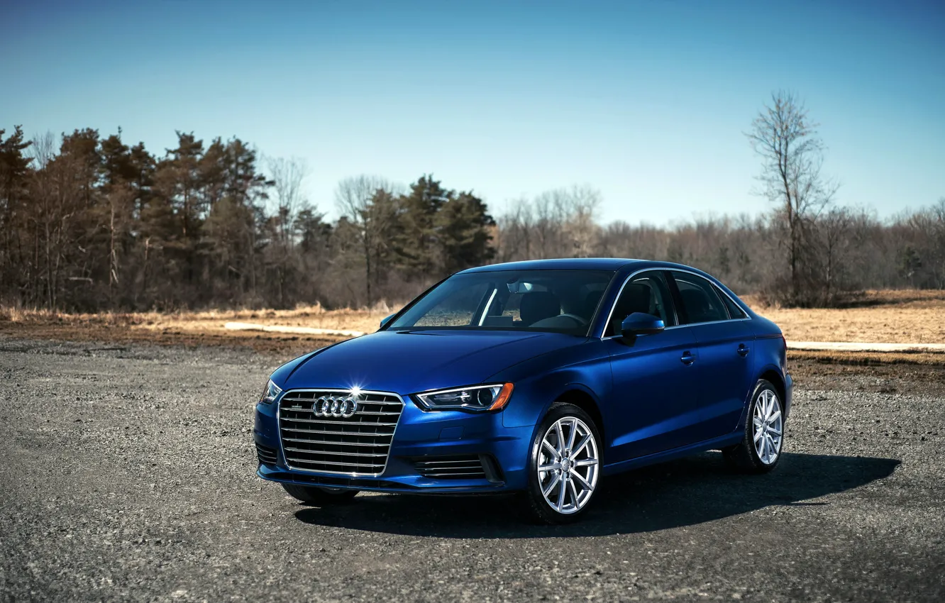 Фото обои синий, Audi, ауди, blue, 2015, 2.0T
