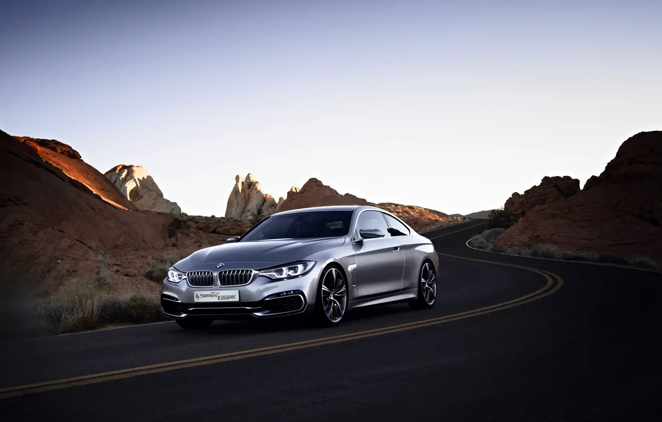 Фото обои Concept, BMW, Rock, Coupe, Style, Road, 2013, Silver