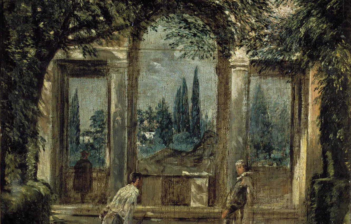 Фото обои интерьер, картина, Диего Веласкес, Вилла Медичи в Риме. Павильон Ариадны