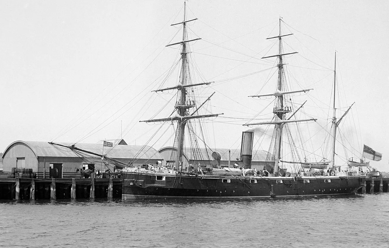 Фото обои ретро, винтовой, шлюп, HMS Royalist