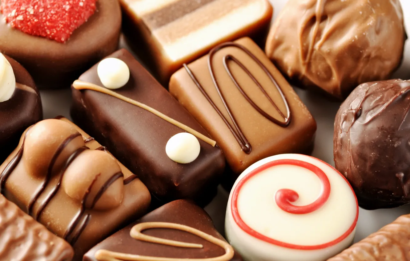 Фото обои белый, темный, шоколад, конфеты, сладости, десерт, сладкое, молочный