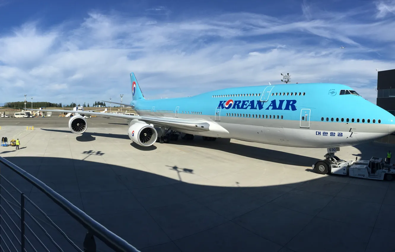 Фото обои Boeing, Корея, Боинг, 747, Korea, 747-8, B747, Б747