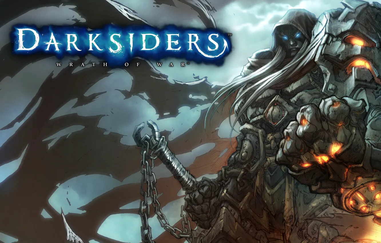 Фото обои камень, darksiders, всадник апокалипсиса