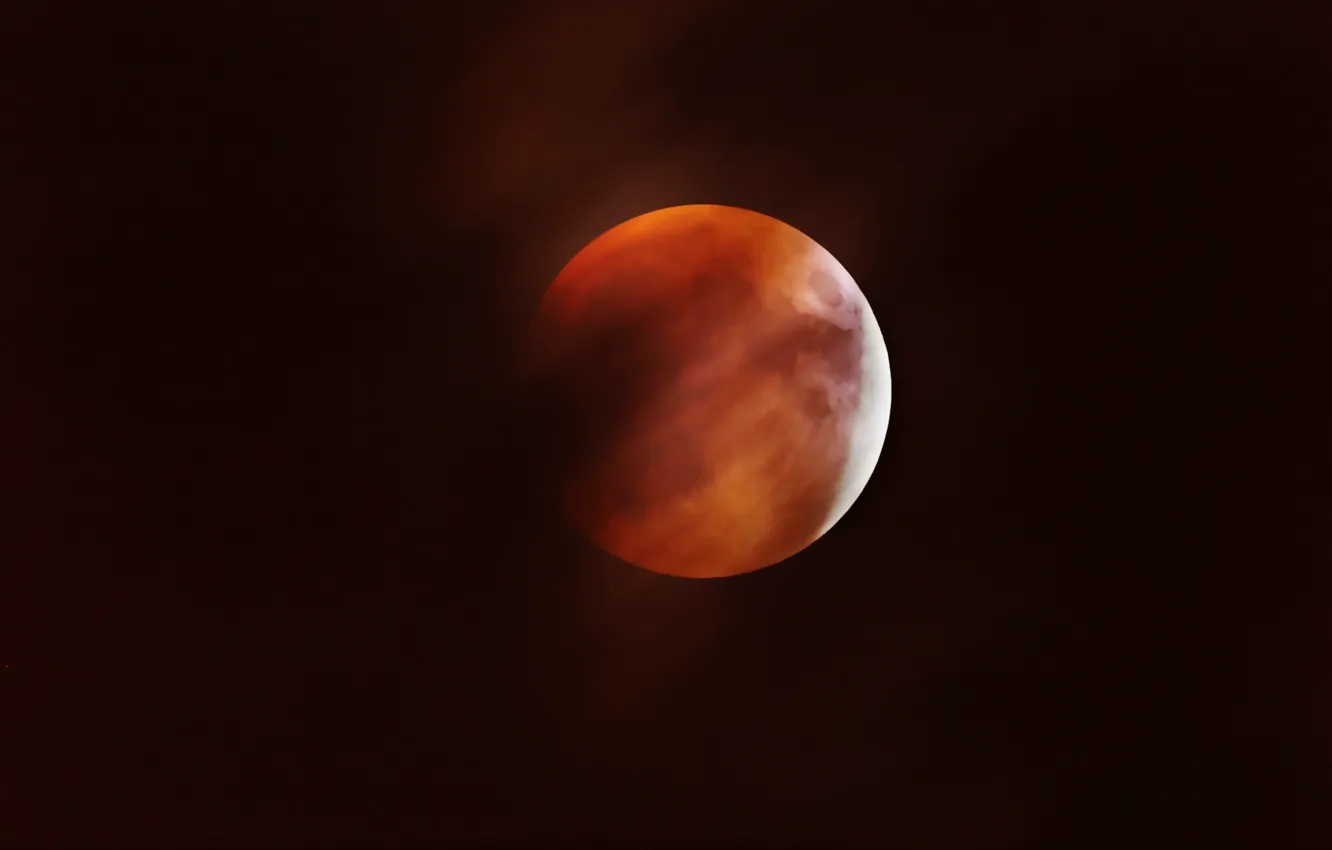 Фото обои луна, спутник, затмение, Moon, кровавая