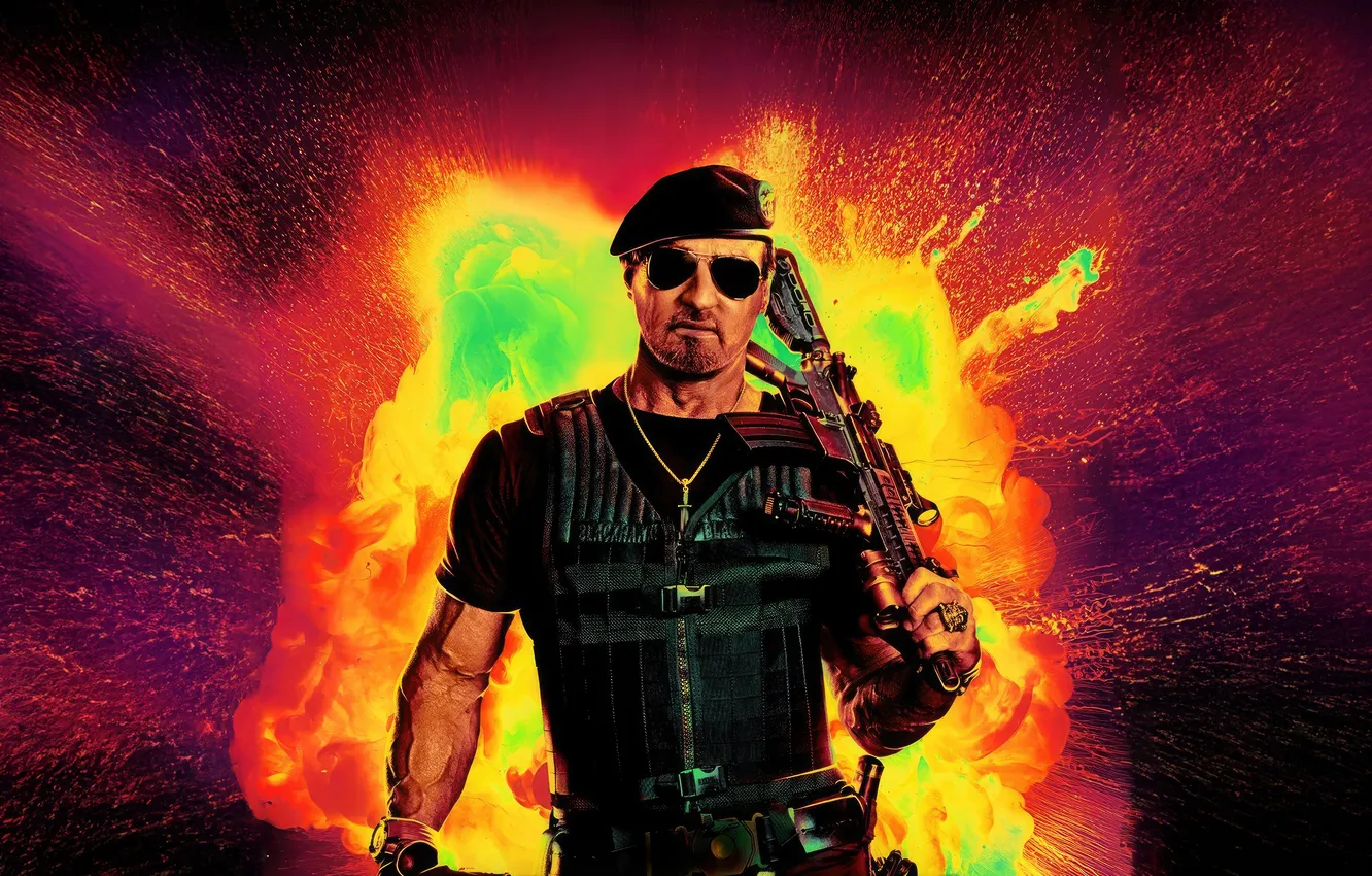 Фото обои боевик, постер, Сильвестр Сталлоне, Sylvester Stallone, Неудержимые 4, The Expendables 4, Expend4bles, Barney