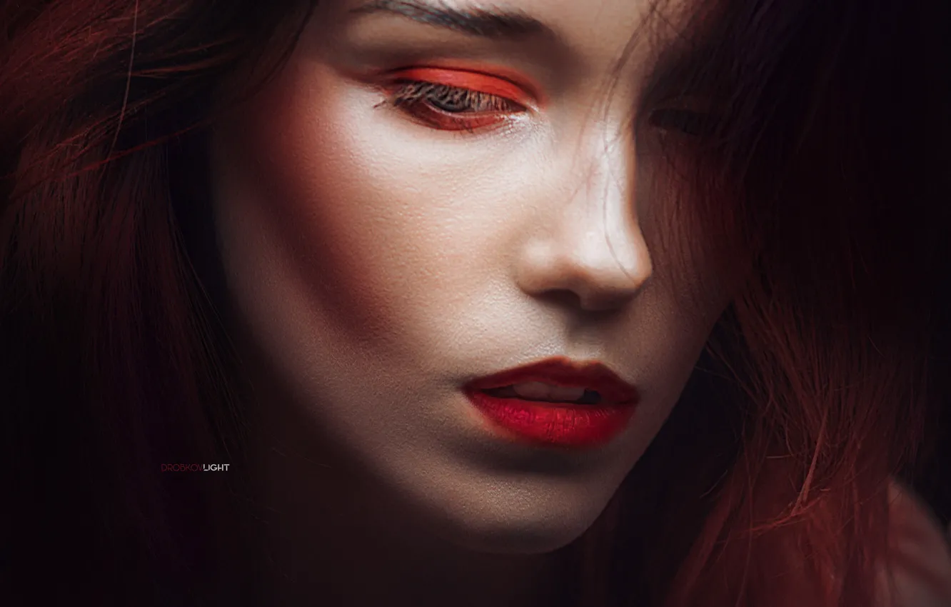 Фото обои лицо, Девушка, макияж, Alexander Drobkov-Light, Мария Ларина