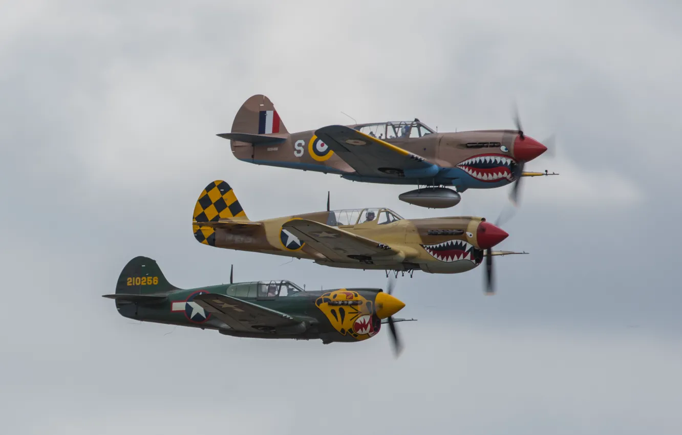 Фото обои полет, истребитель, строй